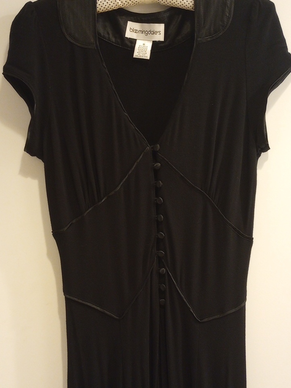 Bloomingdale's Black Button Front Maxi Dress
